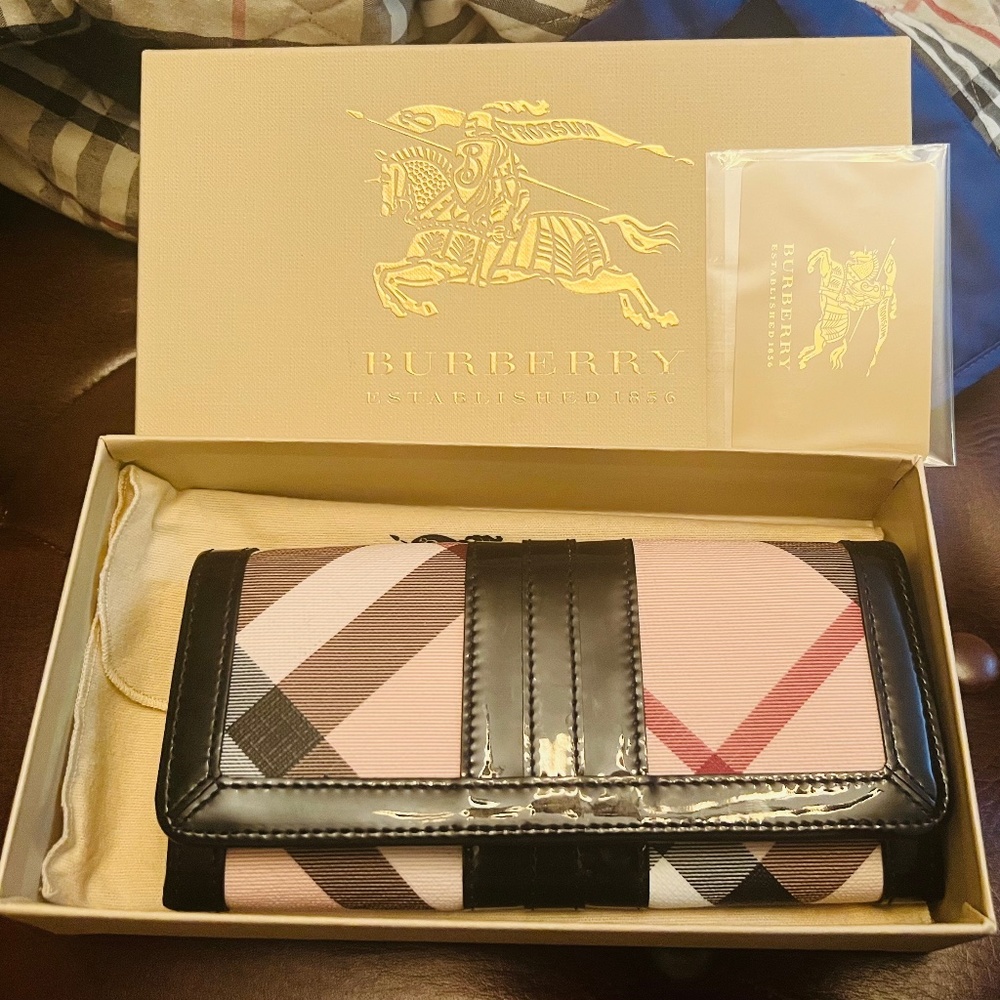 BURBERRY Long Wallet Purse Bifold Walletlong wallet Nova Check PVC beige Women